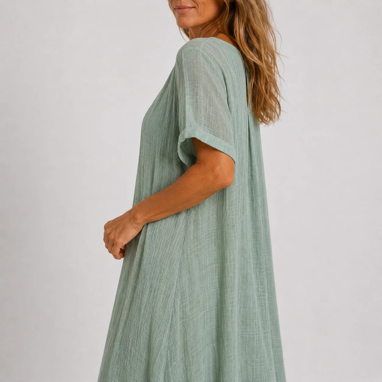 Eleanora | Lange Damesjurk – Vloeiende Maxi Jurk met Elegante, Soepelvallende Pasvorm