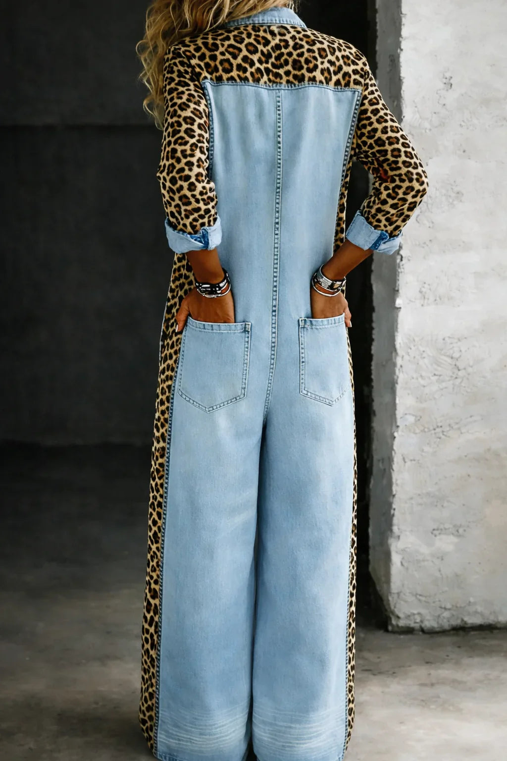 Evania | Denim-overall voor dames – Jumpsuit met relaxte pasvorm van klassieke denimstof