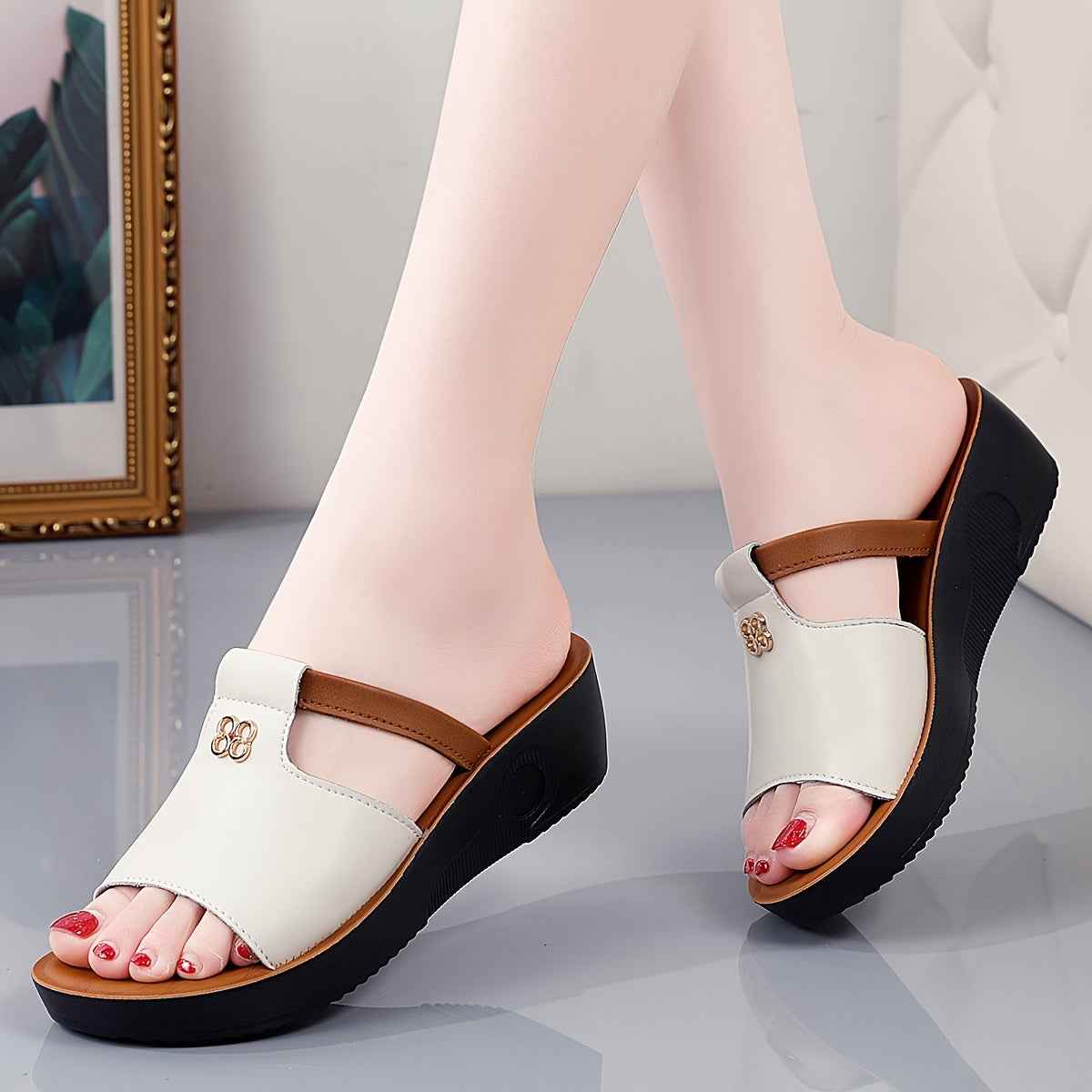 Raegan | Sandalen met voetboogsteun voor dames – Orthopedische plateausandalen