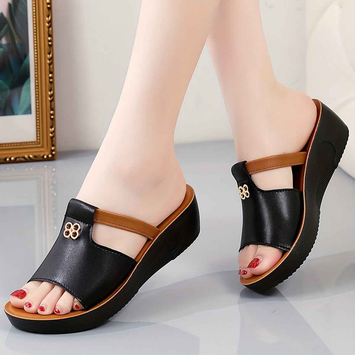 Raegan | Sandalen met voetboogsteun voor dames – Orthopedische plateausandalen