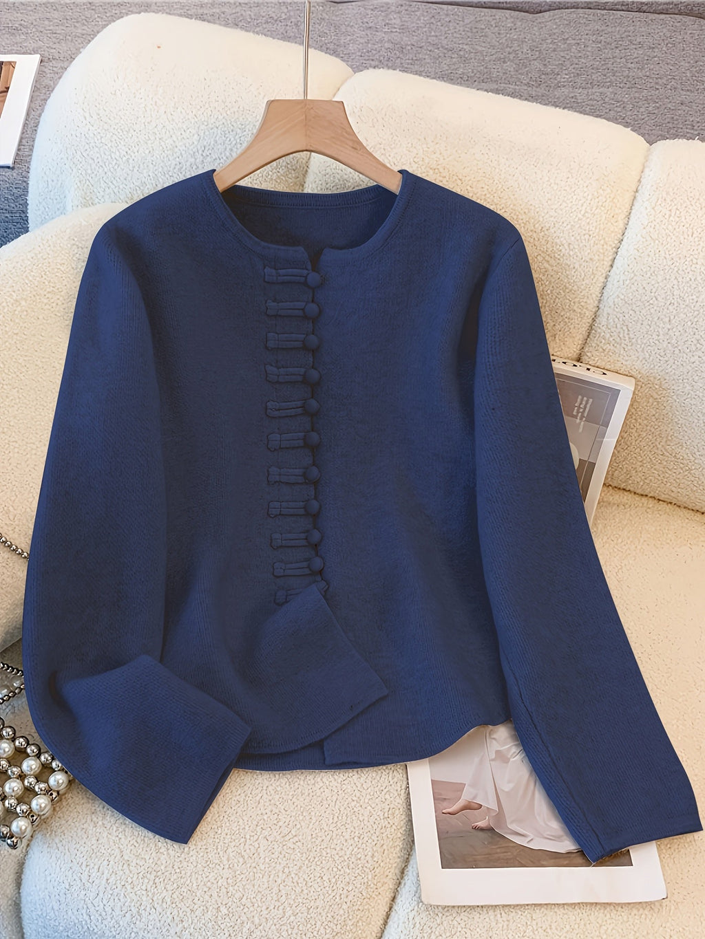 Marilène | 2-delige gebreide set voor dames, bestaande uit een top en een rok met asymmetrische zoom