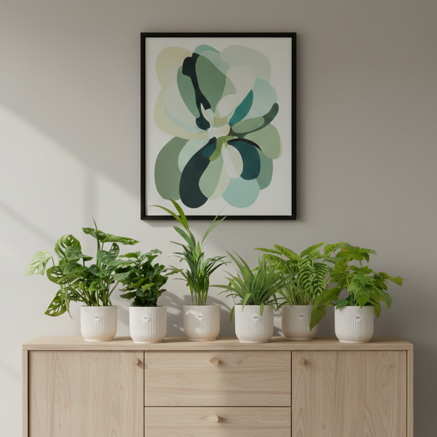 Verrassingsbox - 6 planten incl. elho potjes wit