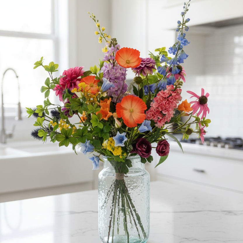 Kunstbloemen - Boeket XL -  Electric Love - 90cm