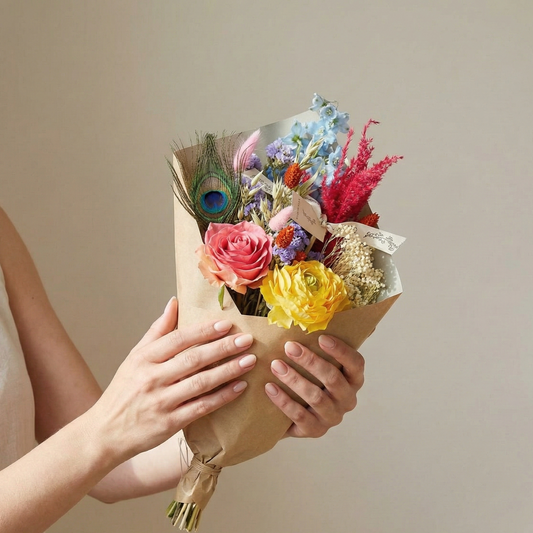 Droogbloemen & Zijde - Summer Party - ↕55cm