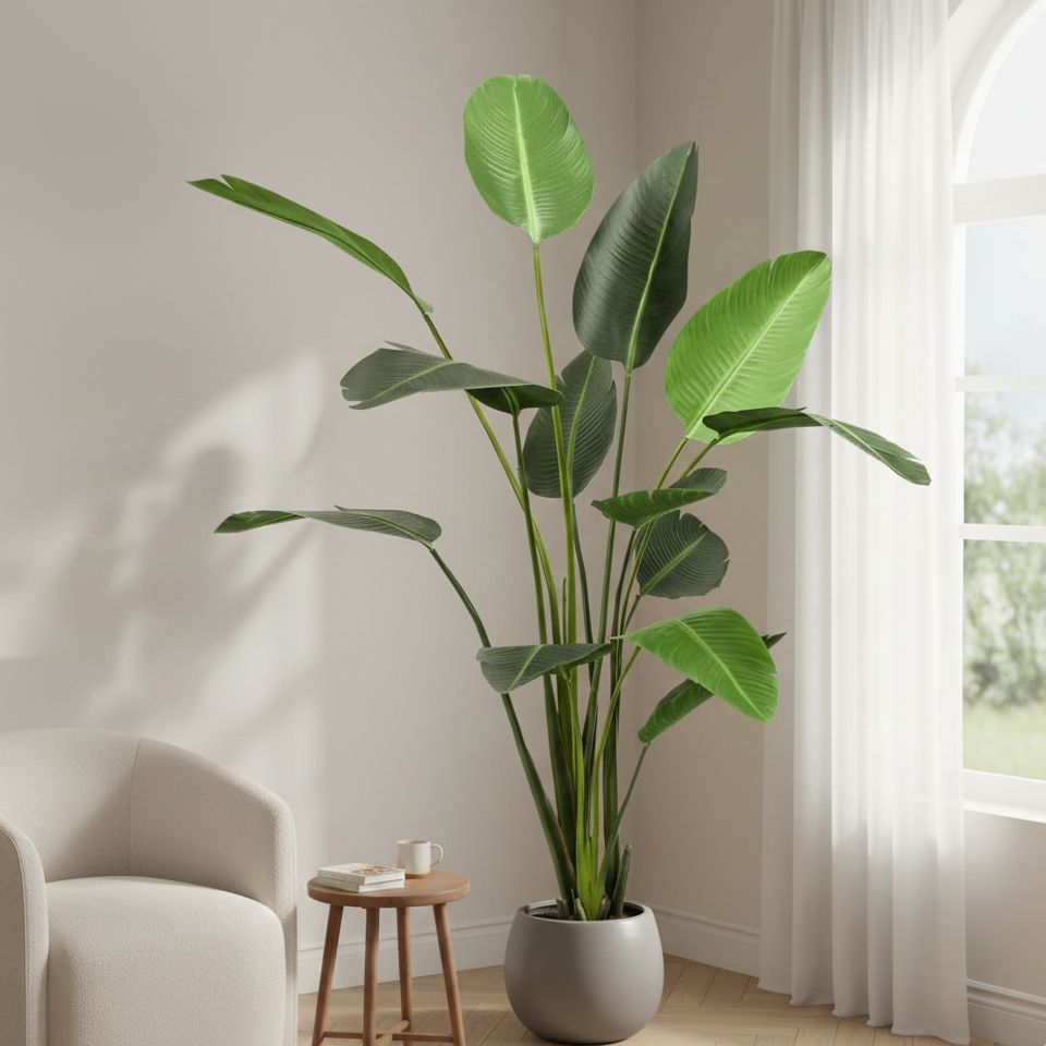 Kunstplant - Strelitzia Nicolai - Paradijsvogelbloem -  230cm