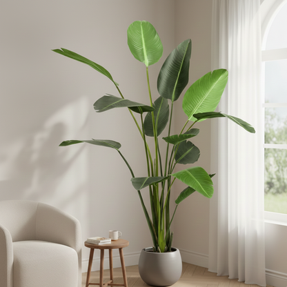 Kunstplant - Strelitzia Nicolai - Paradijsvogelbloem -  230cm