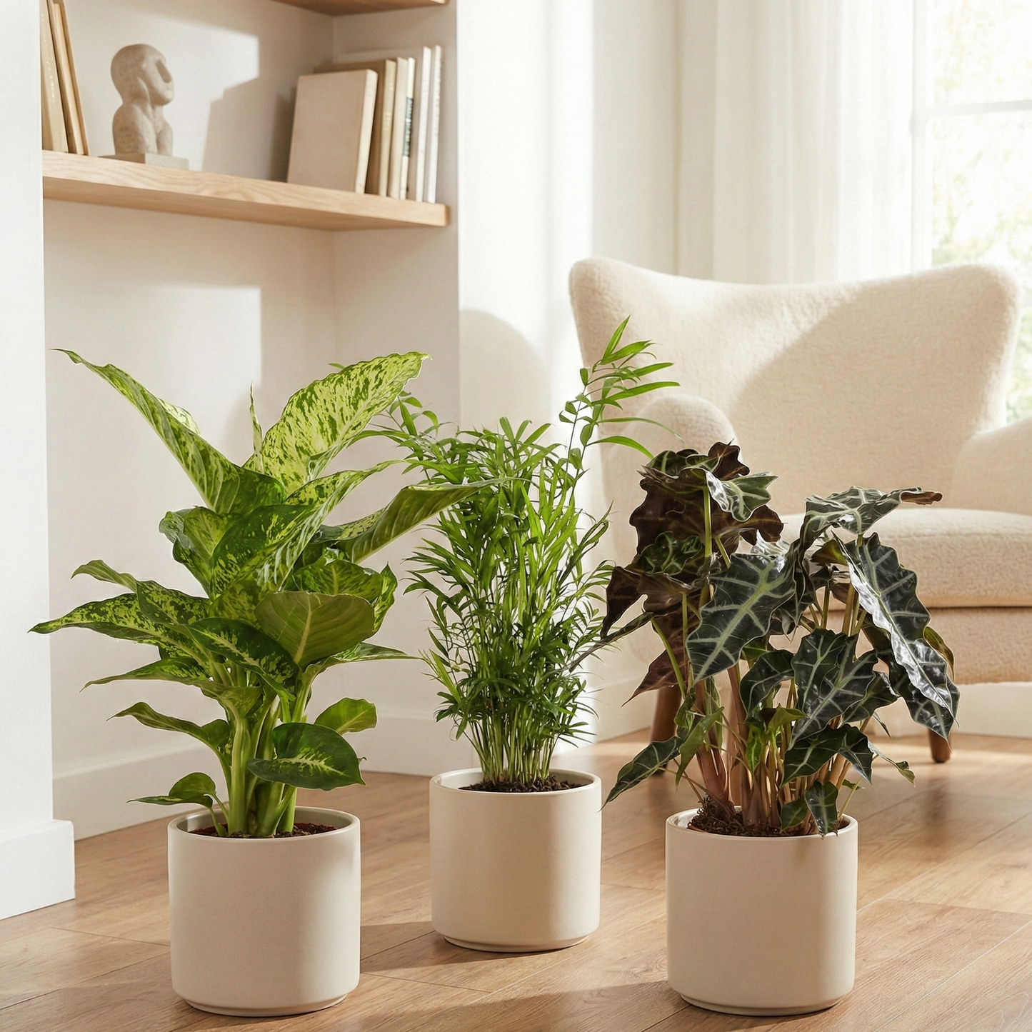 Binnenplanten Mix - 3 stuks - Ø17cm - ↕45-55cm
