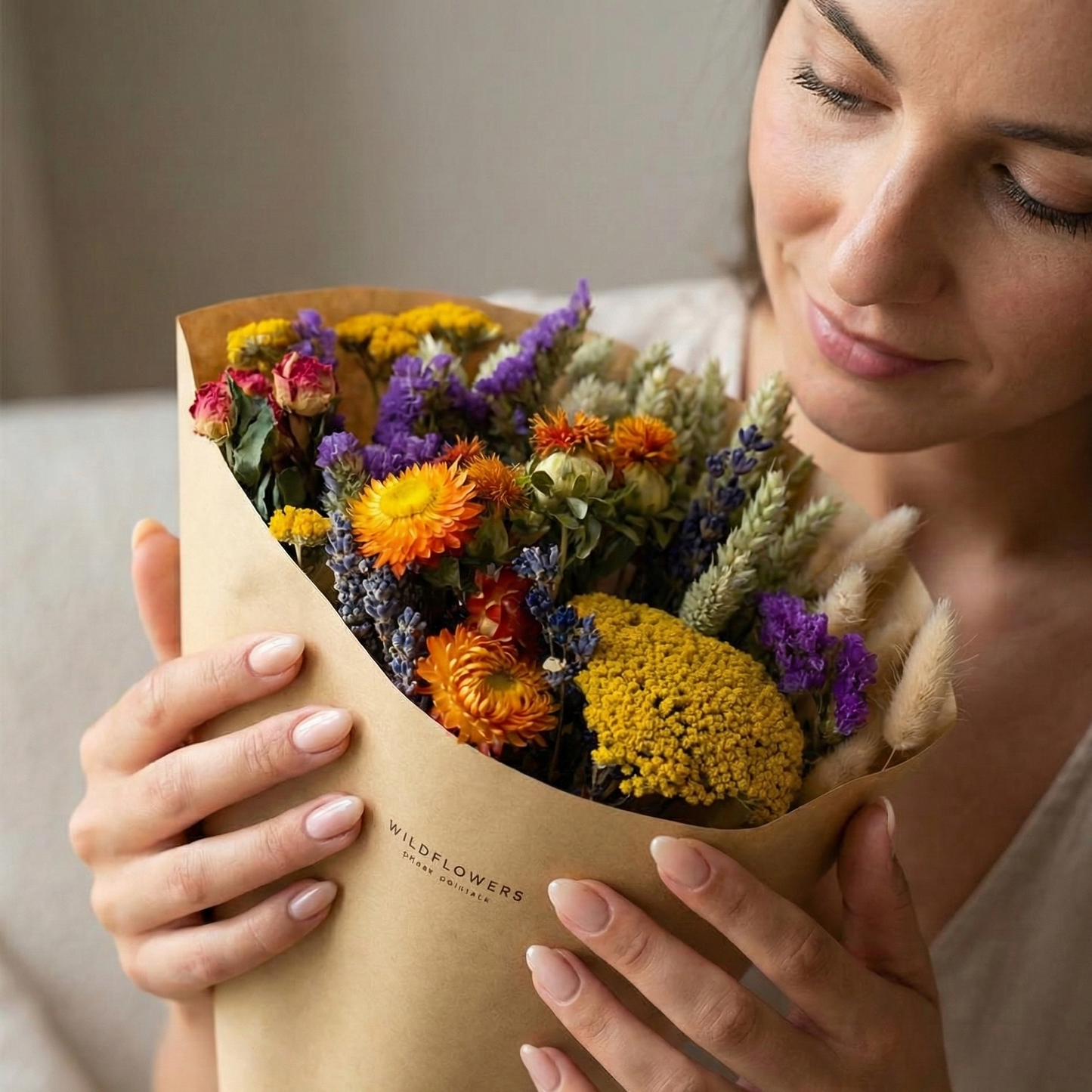 Boeket Orange - ↕60cm