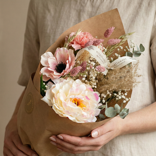 Droogbloemen & Zijde - Peony Love - ↕55cm