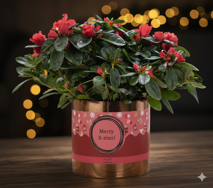 Azalea Red In Ceramics Goldbronze + XMAS Sleeve