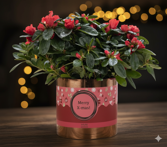 Azalea Red In Ceramics Goldbronze + XMAS Sleeve