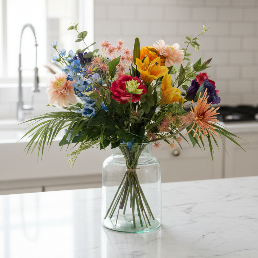 Kunstbloemen - Boeket M - Pretty Powerful - 67 cm