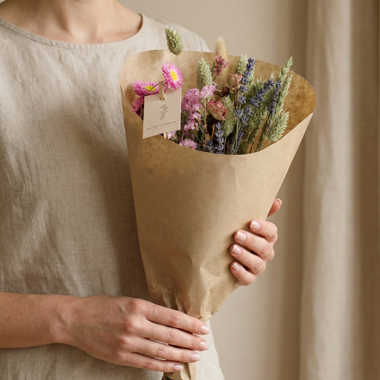 Boeket Pink - Ø15cm - ↕35cm