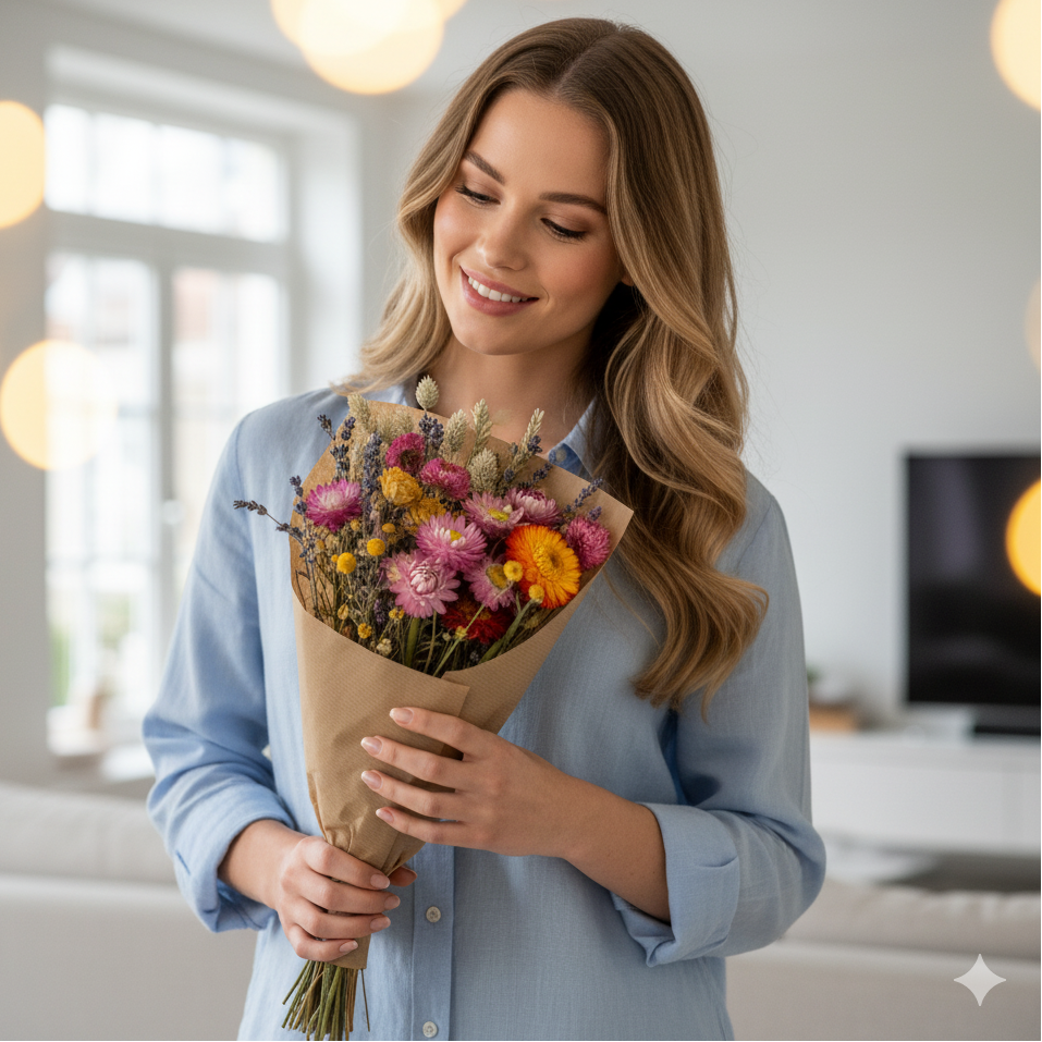 Droogbloemen Field Bouquet Multi - Ø15cm - ↕35cm