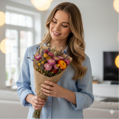 Droogbloemen Field Bouquet Multi - Ø15cm - ↕35cm