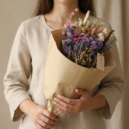 Boeket Pink - Ø20cm - ↕50cm