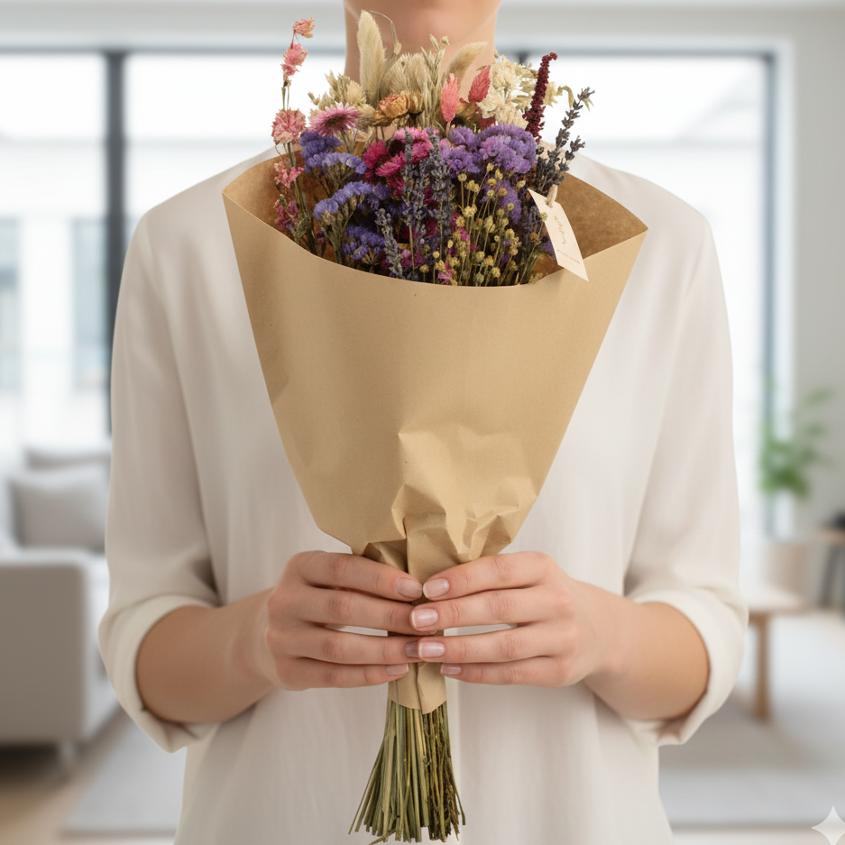 Boeket Pink - Ø20cm - ↕50cm