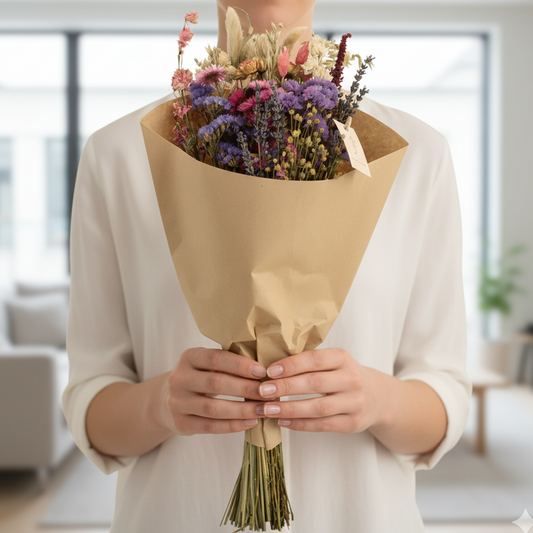 Boeket Pink - Ø20cm - ↕50cm