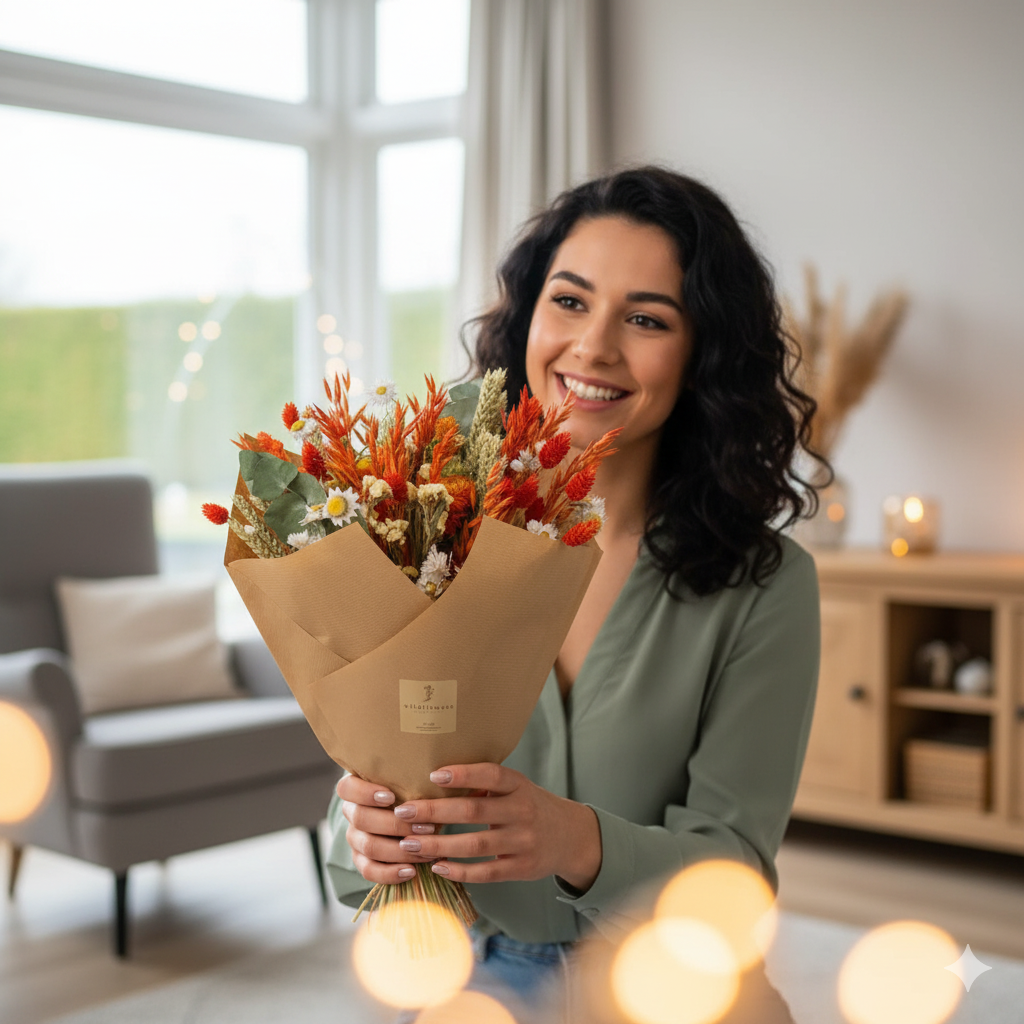 Droogbloemen - Classic Bouquet - Orange - ↕60cm