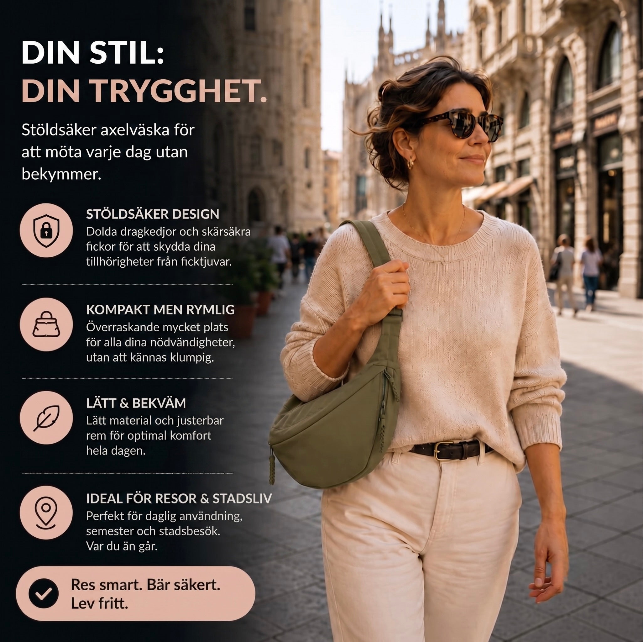 Clara | Olijfgroene bucketbag voor dames – Ruime schoudertas
