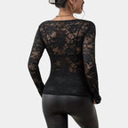 Winnie | Elegante Kanten Top Dames – V-Hals Blouse met Lange Mouwen