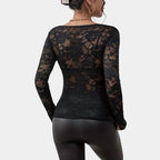 Winnie | Elegante Kanten Top Dames – V-Hals Blouse met Lange Mouwen