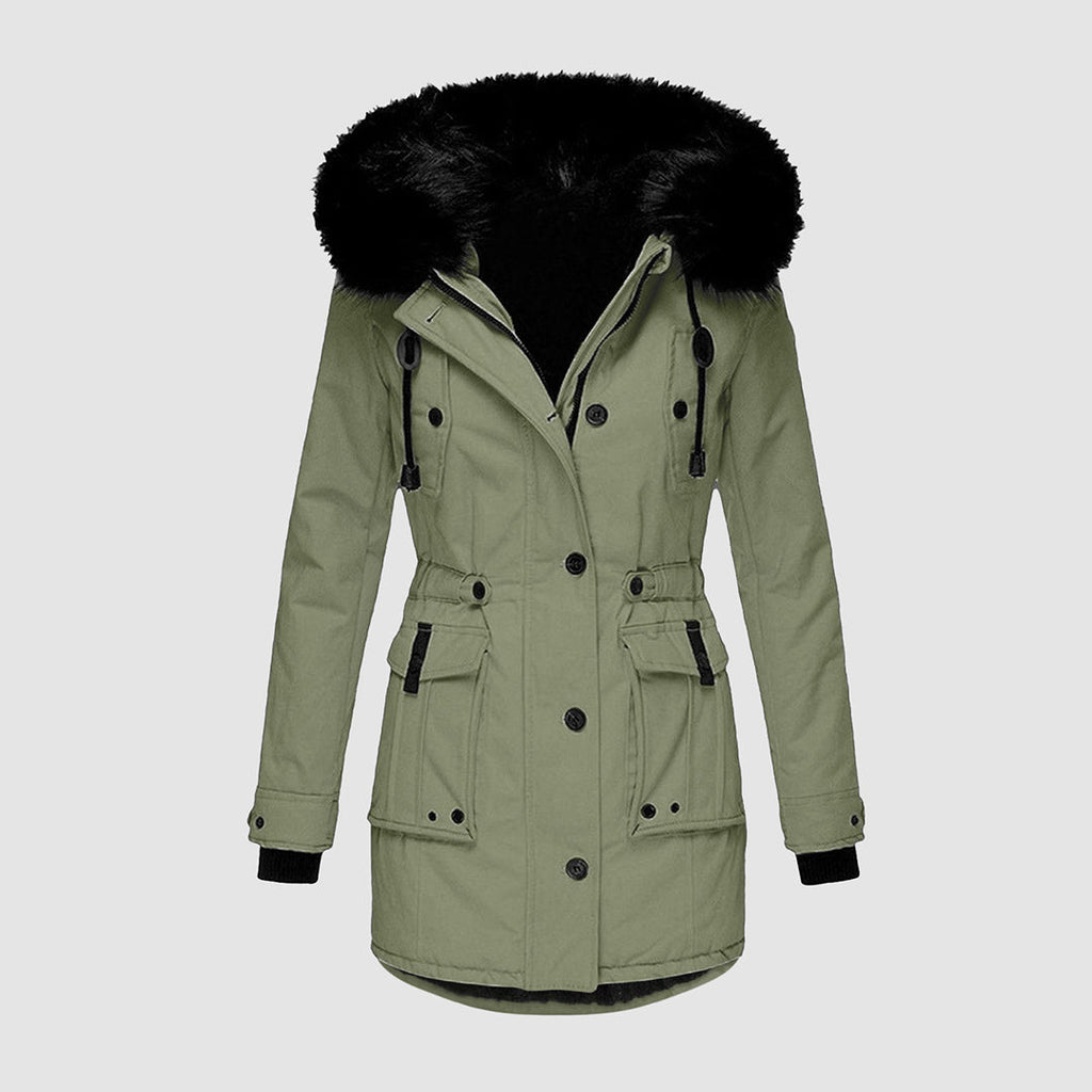 Tialde | Winterjas met capuchon voor dames – Water- en winddichte outdoorjas