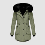 Tialde | Winterjas met capuchon voor dames – Water- en winddichte outdoorjas