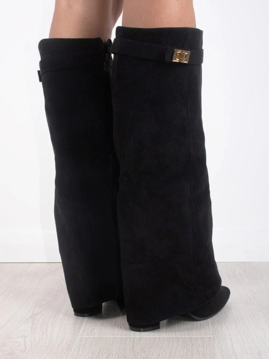Drika | Elegante Damesknielaarzen met Zachte Suèdelook