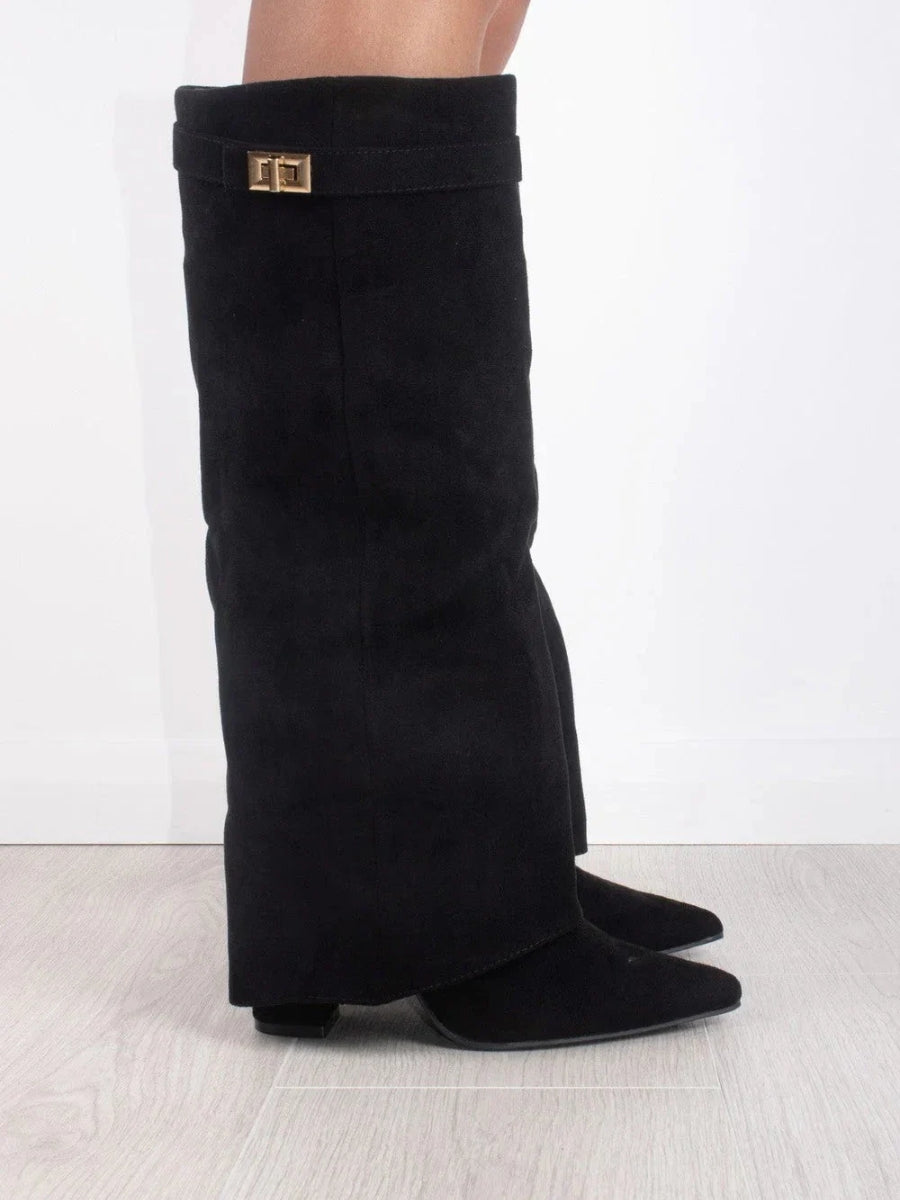 Drika | Elegante Damesknielaarzen met Zachte Suèdelook
