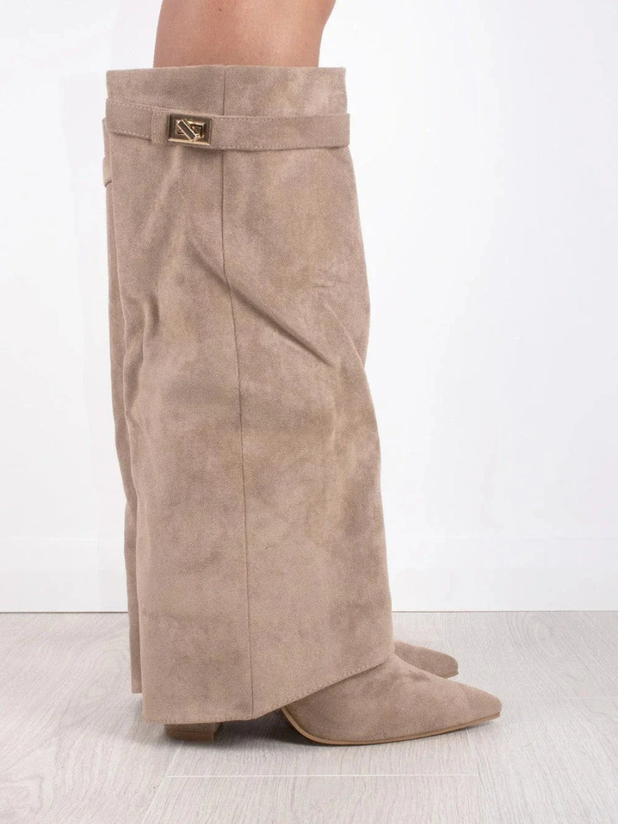 Drika | Elegante Damesknielaarzen met Zachte Suèdelook