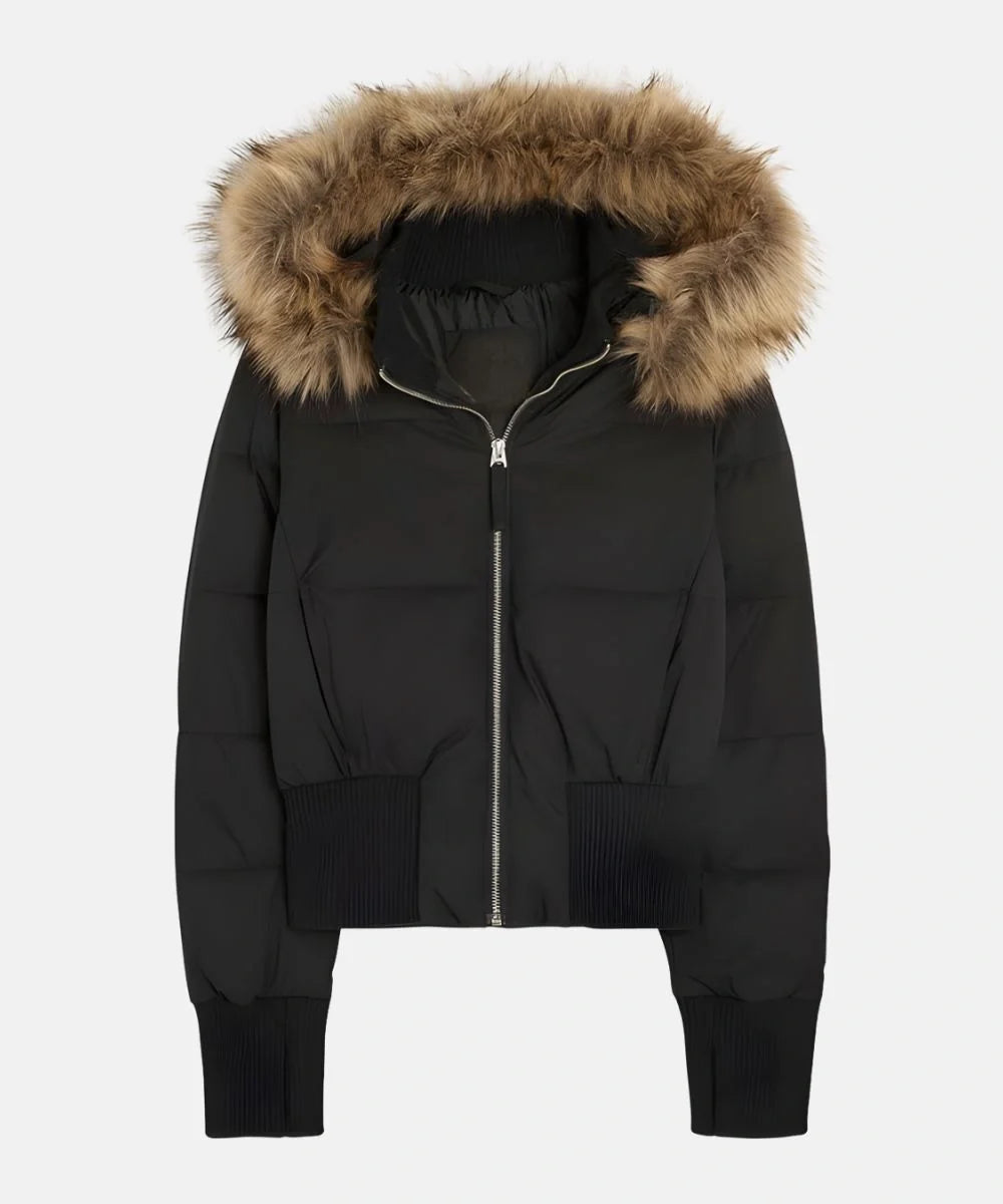 Abelina | Gewatteerde winterjas voor dames met afneembare capuchon en elastische manchetten