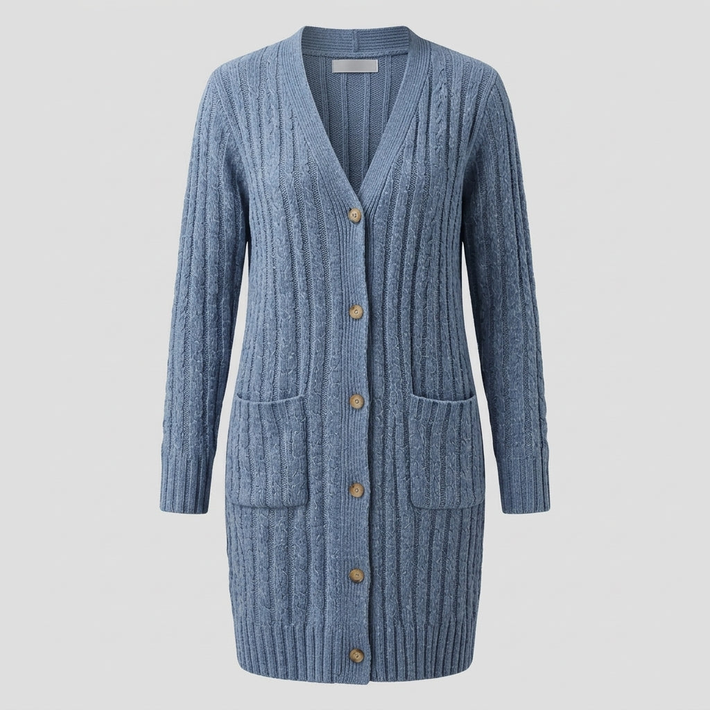 Alida | Dames Teddyjas Lang Model met Knoopsluiting