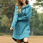 Froukje | Lange Sweaterjurk Dames – Hoodie Jurk van Katoen-Polyestermix