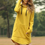 Froukje | Lange Sweaterjurk Dames – Hoodie Jurk van Katoen-Polyestermix