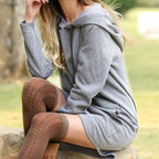 Froukje | Lange Sweaterjurk Dames – Hoodie Jurk van Katoen-Polyestermix