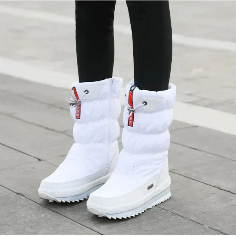 Ravessia | Dames Waterdichte Snowboots – Warme Fleece Winterlaarzen met Antislip Zool