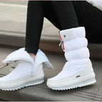 Ravessia | Dames Waterdichte Snowboots – Warme Fleece Winterlaarzen met Antislip Zool