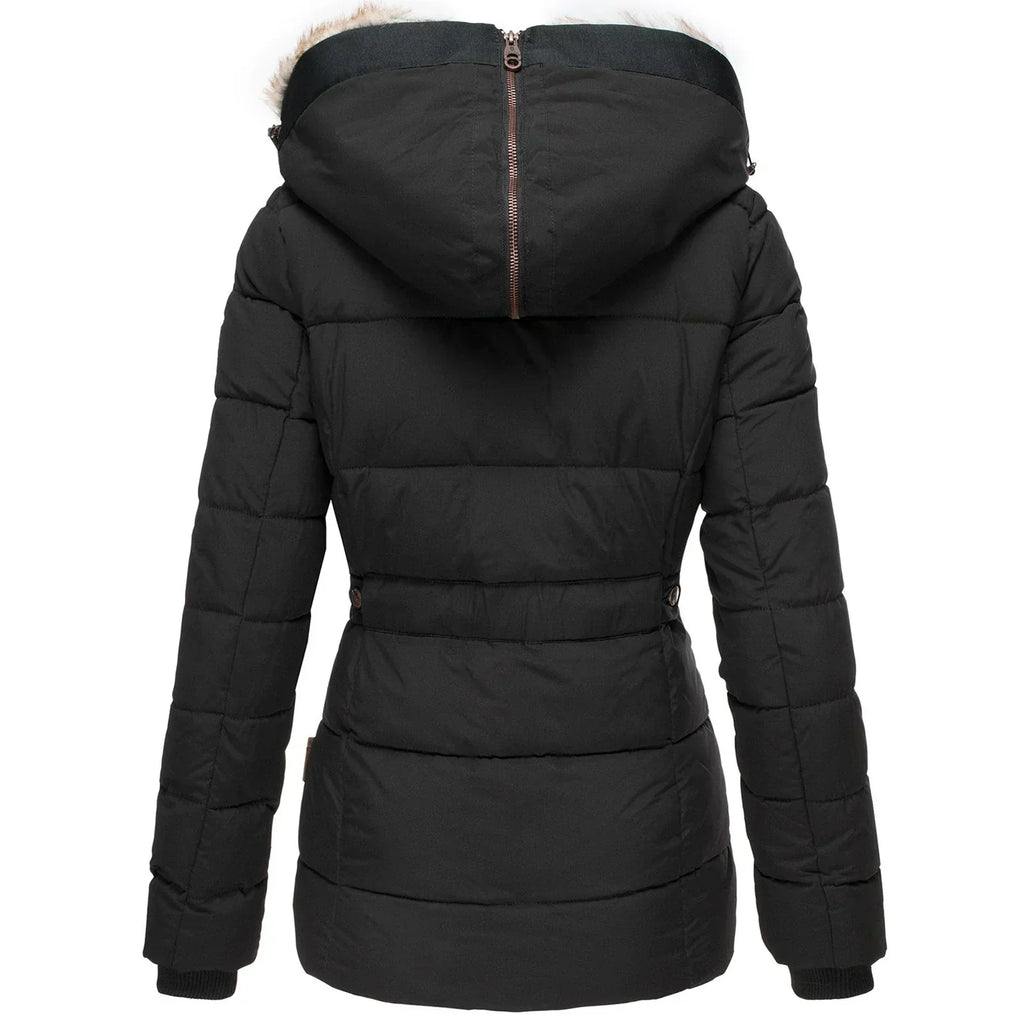 Betsie | Luxe Dames Winterjas met Capuchon – Warm Gevoerd en Bontgevoerde Jas