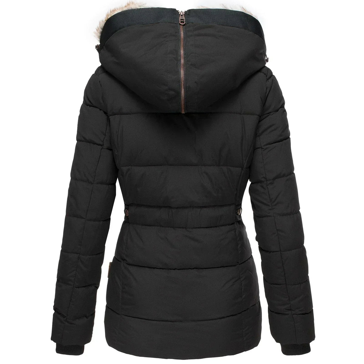 Betsie | Luxe Dames Winterjas met Capuchon – Warm Gevoerd en Bontgevoerde Jas