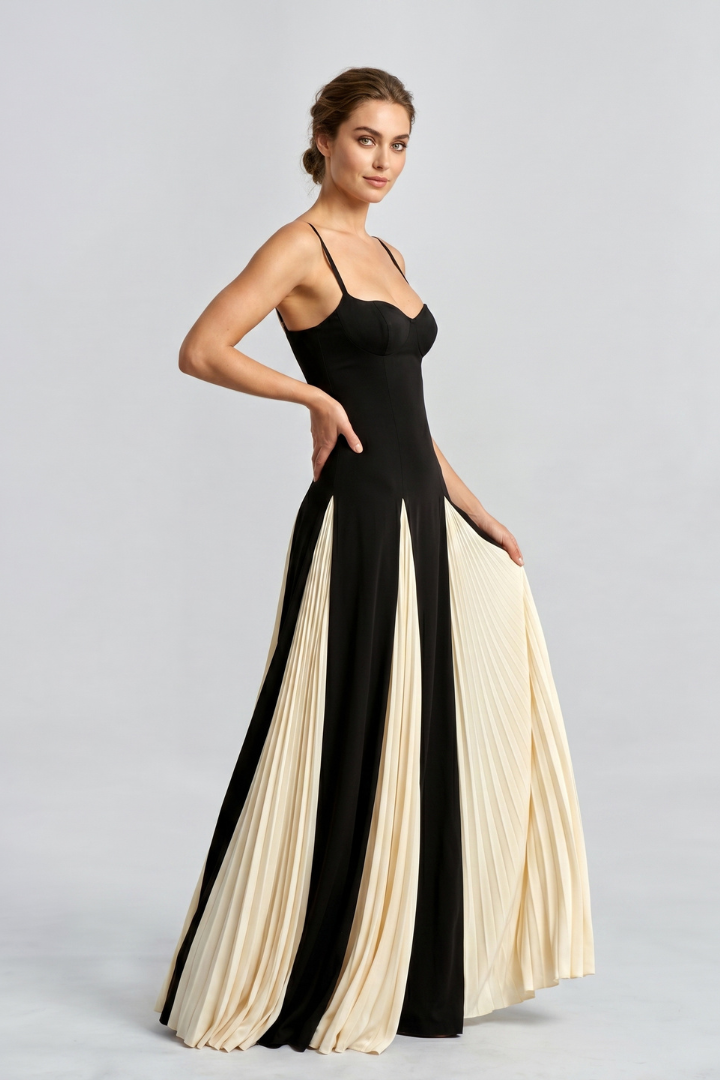 Yina | Dames mouwloze zwierige maxi-jurk – elegante lange panelen zomerjurk