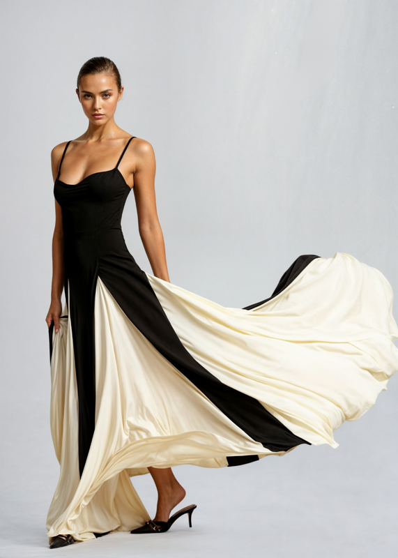 Yina | Dames mouwloze zwierige maxi-jurk – elegante lange panelen zomerjurk