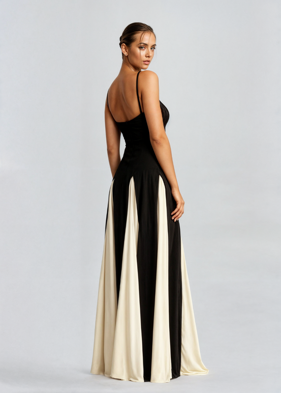 Yina | Dames mouwloze zwierige maxi-jurk – elegante lange panelen zomerjurk