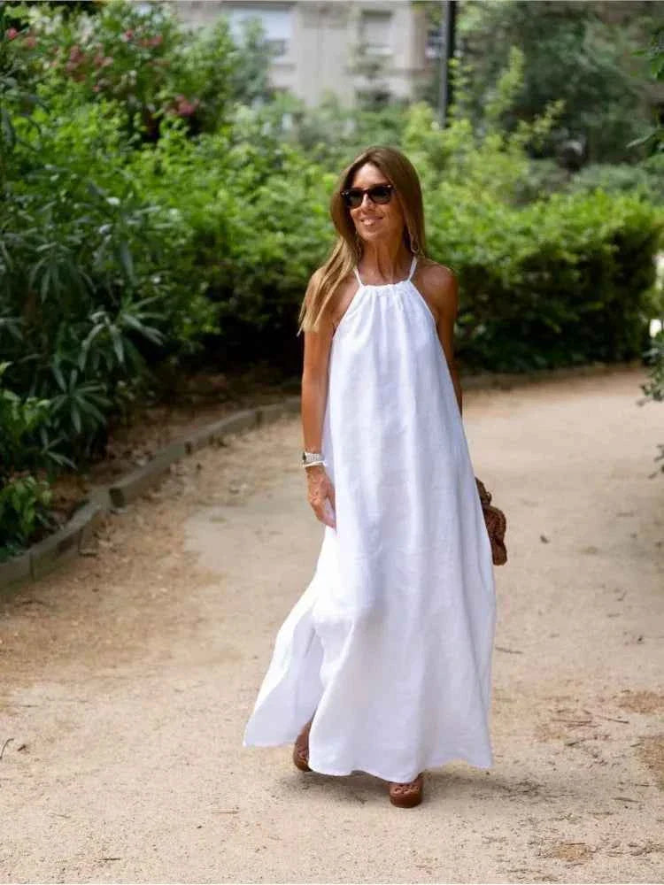 Myla | Mouwloze halterjurk voor dames – Chique maxi-avondjurk