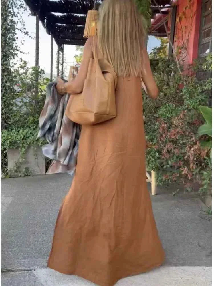 Myla | Mouwloze halterjurk voor dames – Chique maxi-avondjurk
