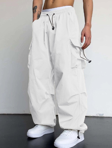 Luka | Cargo-broek voor heren met wijde pijpen – Ruime utility-broek met meerdere zakken