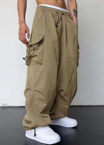 Luka | Cargo-broek voor heren met wijde pijpen – Ruime utility-broek met meerdere zakken