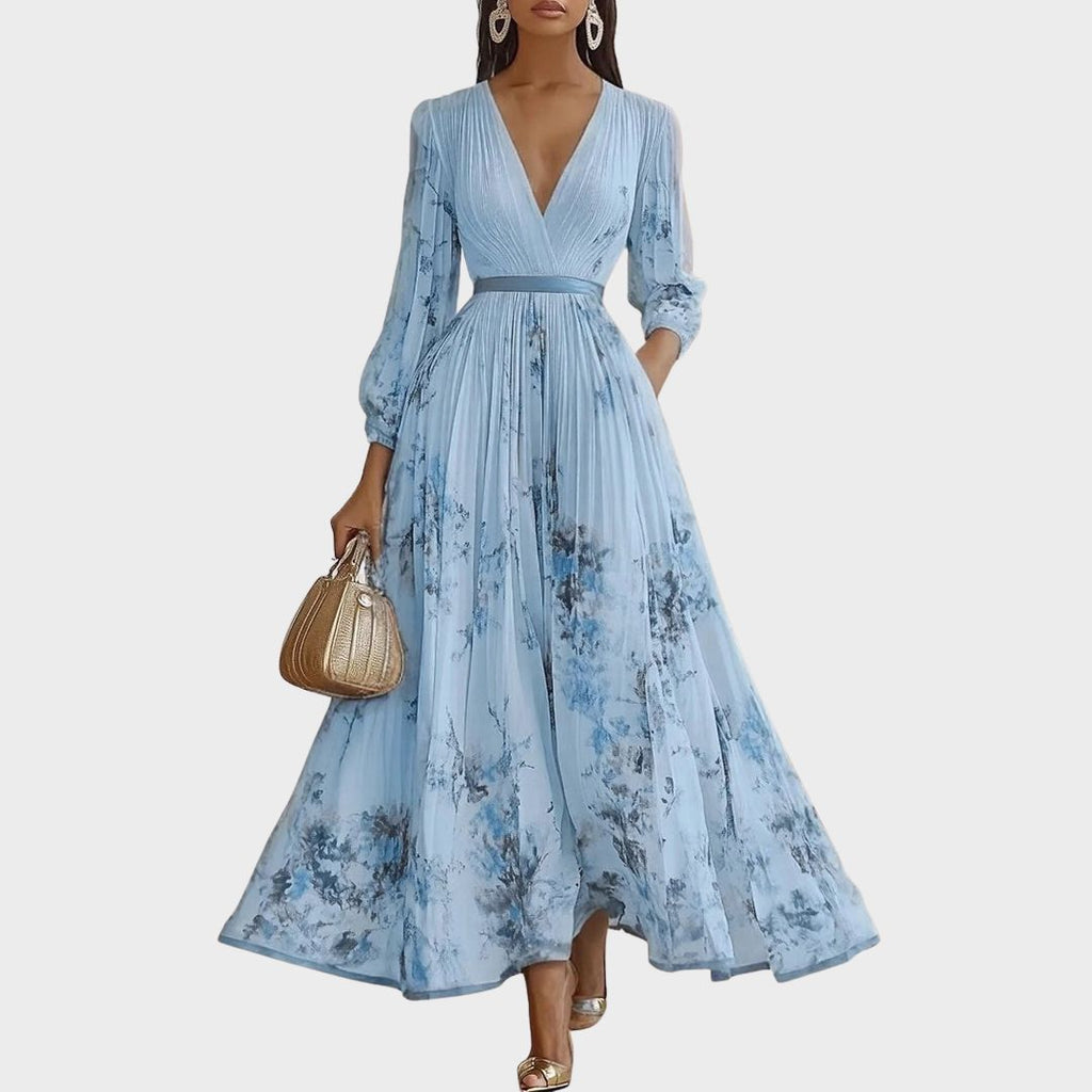 Asyra | Maxijurk met plooien voor dames – Elegante, soepel vallende galajurk