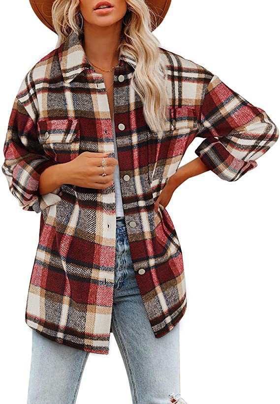 Isavelle | Dames Geruite Houthakkersjas – Overshirt met Knopen