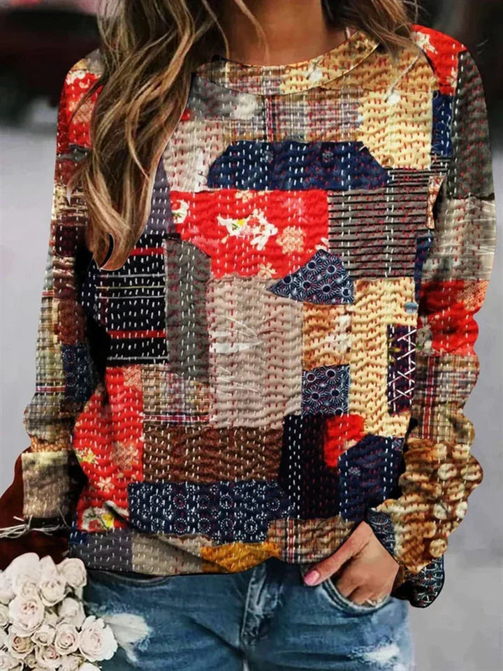 Zoralia | Damestrui met Uniek Patroon – Speelse Trui met Trendy Design